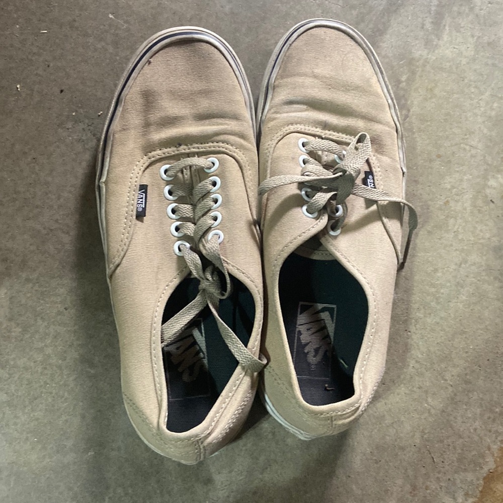 Worn tan vans